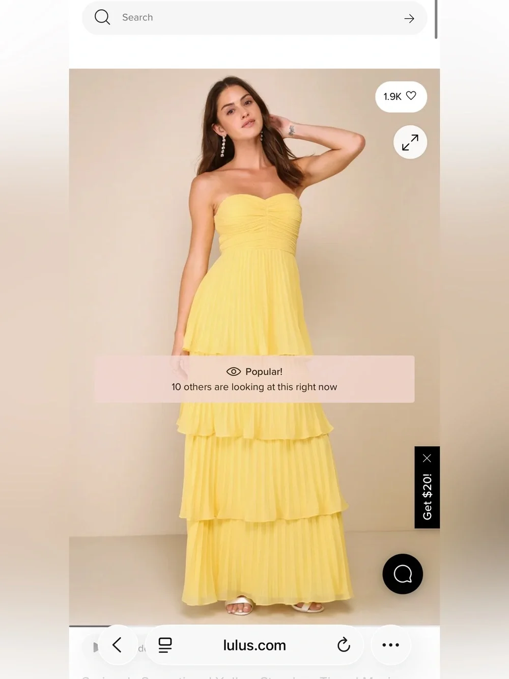 Lulu's Yellow Tiered Maxi Dress - Picture 5 of 5